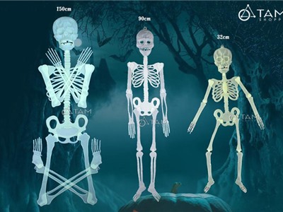 Bộ xương người dạ quang phát sáng trong đêm nhiều cỡ